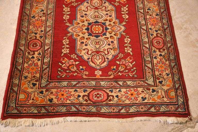 4x14 hand knotted vintage Persian rug/runner; 55-11200