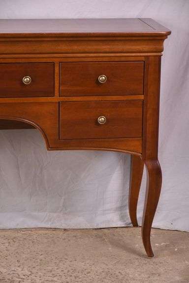 Stanley cherry 5 drawer high-leg sideboard; 495-315