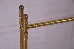 Brass cane-cut quilt rack; 6117-015