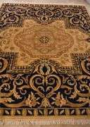 8x10 hand knotted Indo-Tibetan rug with cobalt blue field; 40-24524