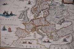 Set of 3 small framed Old World maps by Guilielmo Baluem; 192-2821