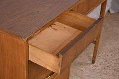 Walnut mid-century style kneehole desk with Formica top; 55-11224