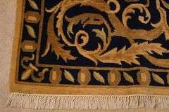 8x10 hand knotted Indo-Tibetan rug with cobalt blue field; 40-24524
