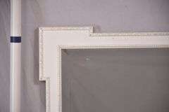 Large beveled mirror with white frame; 68-5279B