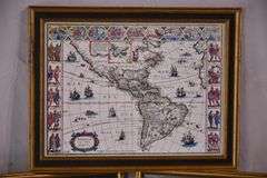 Set of 3 small framed Old World maps by Guilielmo Baluem; 192-2821
