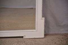 Large beveled mirror with white frame; 68-5279B