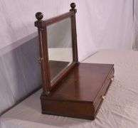 R. J. Horner mahogany shaving mirror with 2 drawers; 55-11229