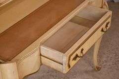 Yellow French style step-back desk; 8009-001