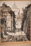 Signed vintage print "Old Rye"; 44-425