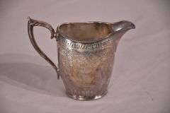 Philip Ashberry & Sons 4 piece silverplate tea and coffee service with ornate round serving tray; 1054-1304