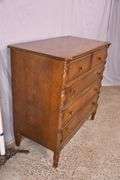 2 over 3 drawer chest with turned legs and columns; 55-11185