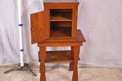Single door 2-tier smoking stand; 13024-841