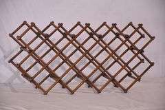 Small rattan wine rack; 336-3902
