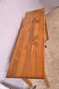 Pine 2 drawer sofa table; 68-5303