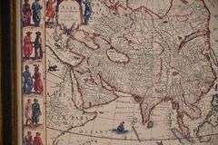 Set of 3 small framed Old World maps by Guilielmo Baluem; 192-2821