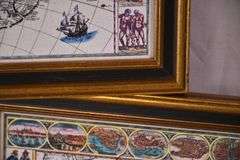 Set of 3 small framed Old World maps by Guilielmo Baluem; 192-2821