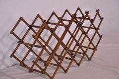 Small rattan wine rack; 336-3902
