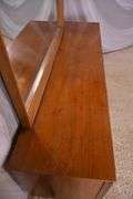 J. Lichtenberg & Son mid-century style walnut dresser with fitted interior and mirror; 55-11231
