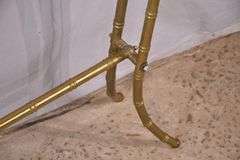 Brass cane-cut quilt rack; 6117-015