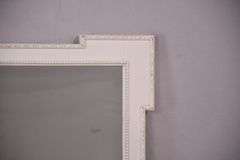 Large beveled mirror with white frame; 68-5279B