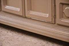 Painted triple dresser with fitted interior; 495-321