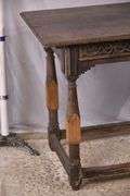 Early oak single drawer occasional table; 336-3908