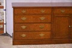Baker inlaid walnut credenza; 15187-001