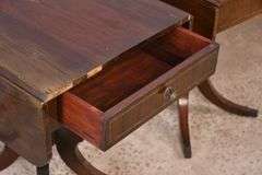 Pair of rosewood single drawer drop-leaf side tables; 68-5191