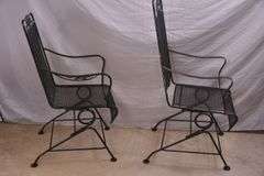Black metal 5 piece patio dining set; 869-438