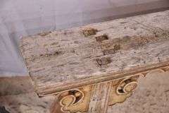 Early carved Oriental style bench; 55-11236