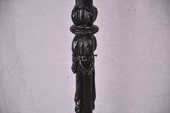 Ornate iron floor lamp with copper top; 6117-044