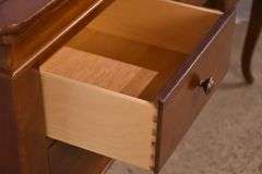 Stanley cherry 5 drawer high-leg sideboard; 495-315