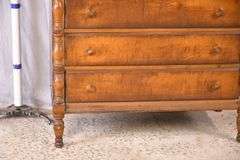 2 over 3 drawer chest with turned legs and columns; 55-11185