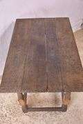 Early oak single drawer occasional table; 336-3908