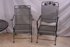 Black metal 5 piece patio dining set; 869-438