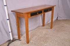 Pine 2 drawer sofa table; 68-5303