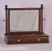 R. J. Horner mahogany shaving mirror with 2 drawers; 55-11229