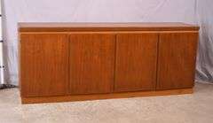 Skovby Danish Modern style teak 4 door credenza with fitted interior; 495-311