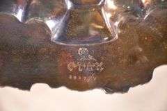 Philip Ashberry & Sons 4 piece silverplate tea and coffee service with ornate round serving tray; 1054-1304
