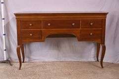 Stanley cherry 5 drawer high-leg sideboard; 495-315