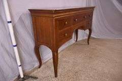 Stanley cherry 5 drawer high-leg sideboard; 495-315