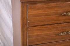 Mid-century style 5 drawer chest with Formica veneer; 55-11251