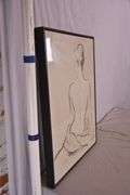 Framed print on canvas of a woman; 336-3894
