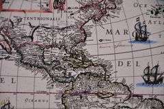 Set of 3 small framed Old World maps by Guilielmo Baluem; 192-2821