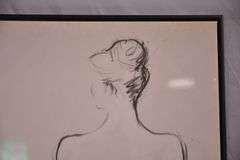 Framed print on canvas of a woman; 336-3894