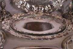 Large group of miscellaneous silverplate items; 6117-050B