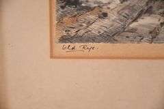 Signed vintage print "Old Rye"; 44-425