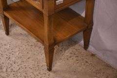 Pair of Drexel "Triune" 2-tier single drawer side tables; 192-2800