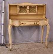 Yellow French style step-back desk; 8009-001