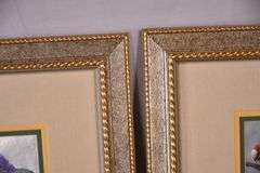 Pair of framed iridescent macaw prints by Richard J. Smith; 338-114